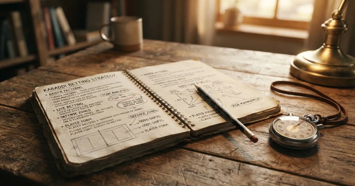 An open notebook with a pencil and a stopwatch on a wooden table